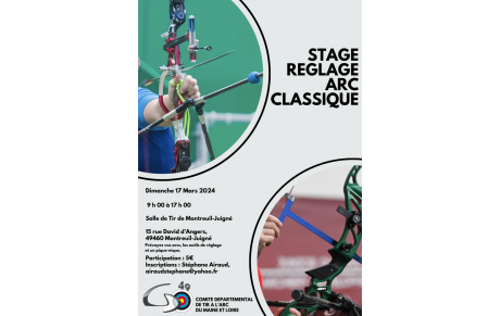 Stage réglage arc classique